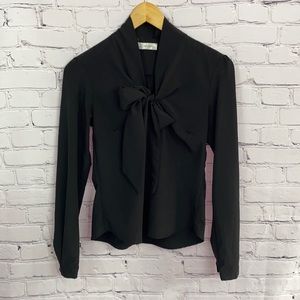 Sweet Habit Bow Tie Blouse